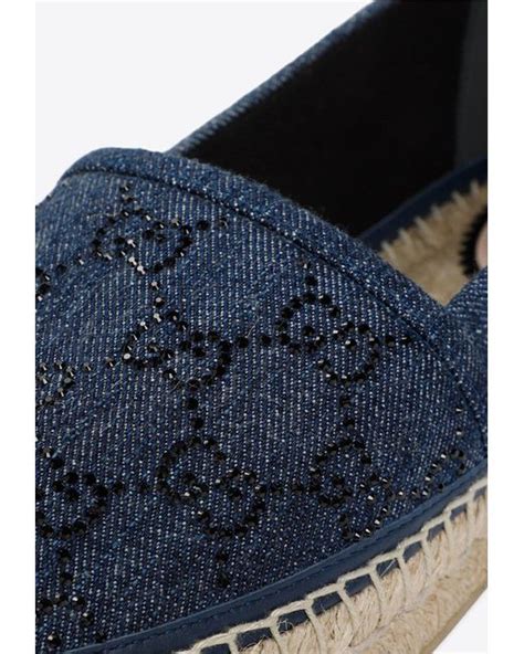 gucci crystal espadrilles|Gucci espadrilles denim.